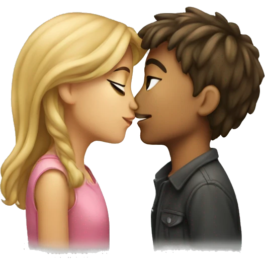 boy girl kissing emoji
