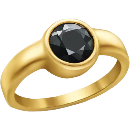 gold ring with black diamond emoji