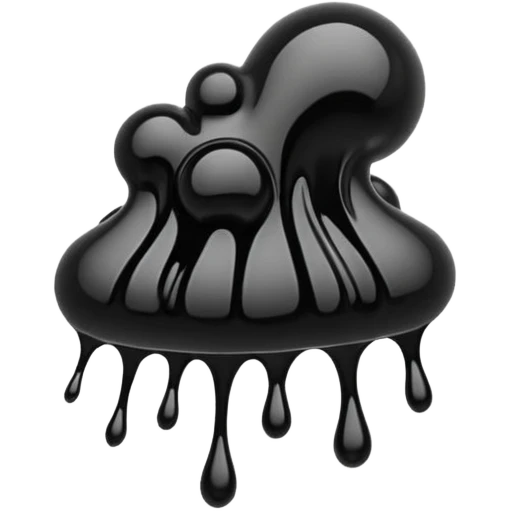 black ink splatter spill emoji