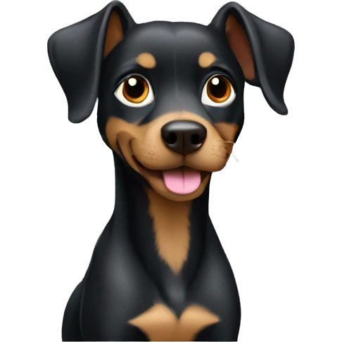 Perro negro yorksire emoji