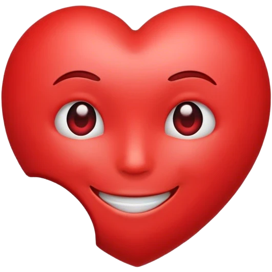 Heart with a face emoji