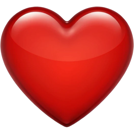 Bright red glass heart  emoji
