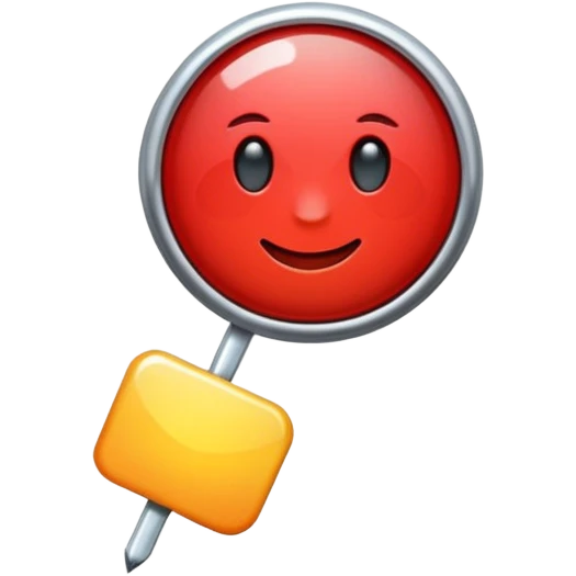 glitter red pin emoji