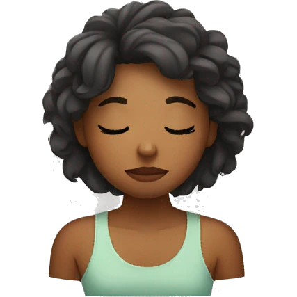 a tired girl emoji