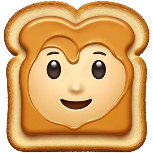 toast of bread with dulce de leche in it emoji