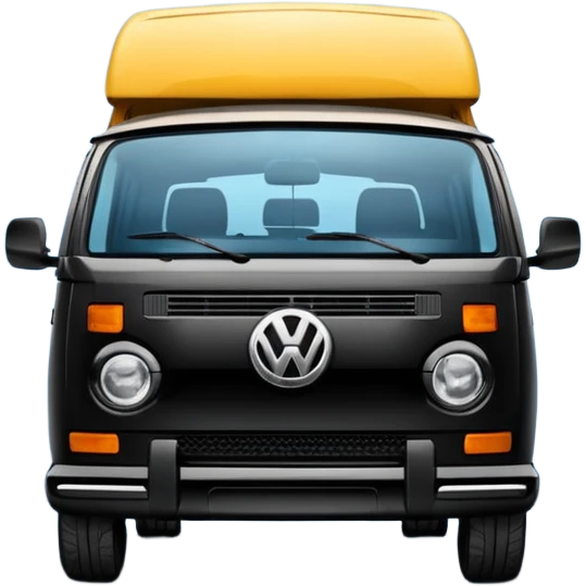 Volkswogen transporter siyah emoji emoji