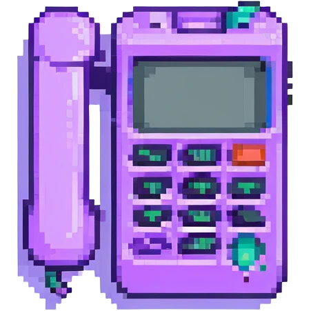 purple phone receiver emoji