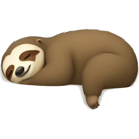 Sloth sleeping in a bed emoji