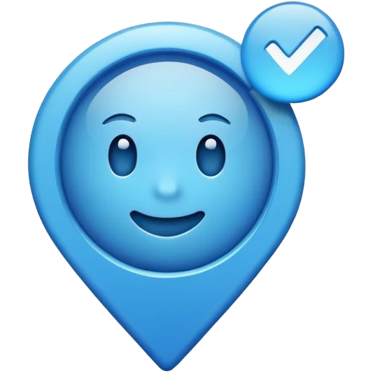 علامة صح زرق emoji