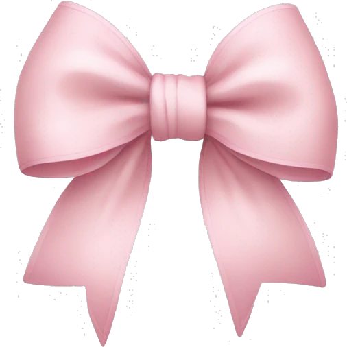 light pink cute bow emoji