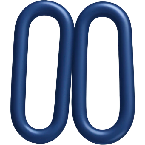 Navy blue one paper clip emoji