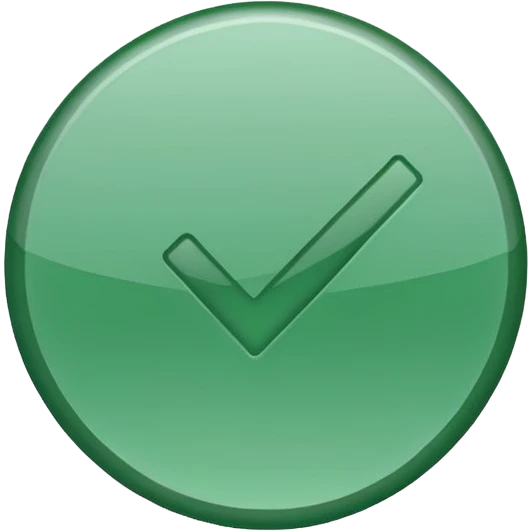 flat check mark symbol in green emoji