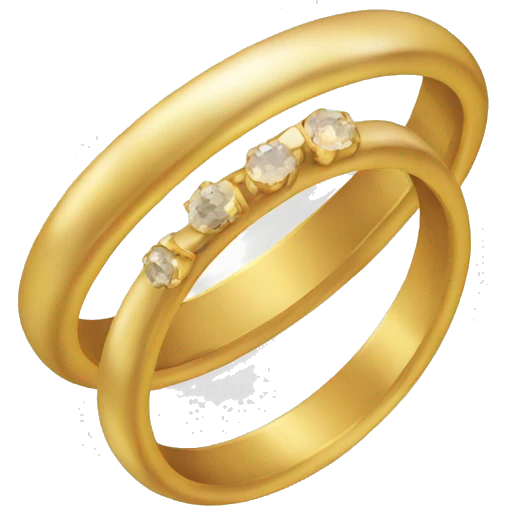 Two pair or wedding rings  emoji