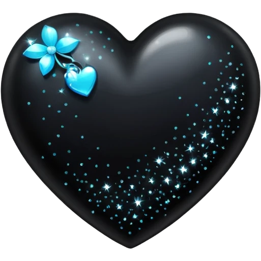 Black heart with sparkles emoji