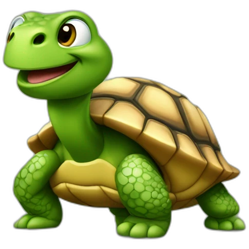 Louloute sur tortue emoji