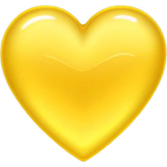 Heart with shimmering only yellow color  emoji