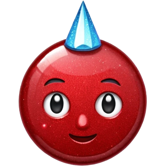 glitter red pin emoji