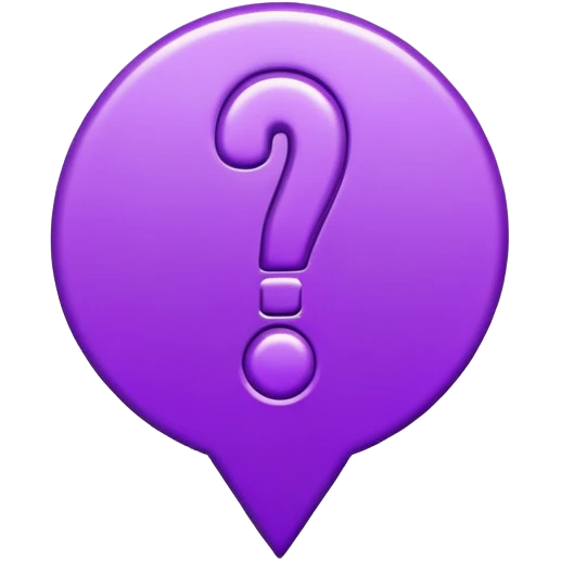 A 2D purple “!” exclamation mark symbol emoji