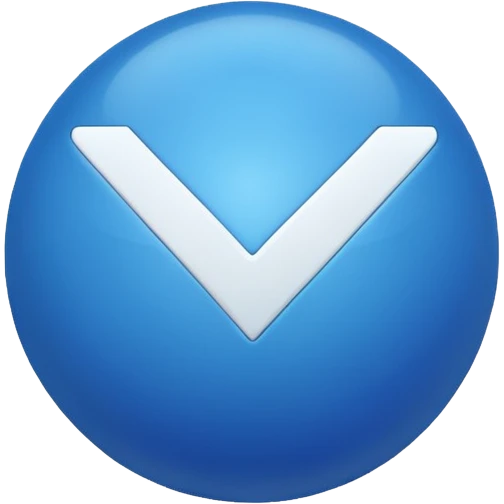 There should be a white checkmark inside the round blue ball. emoji