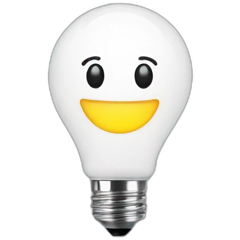 led bulb smiling emoji