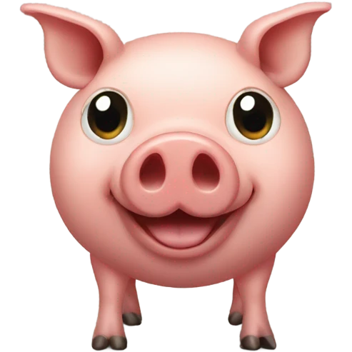 pig with dinosaur shaped meatba emoji