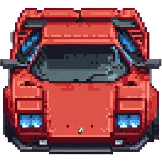 красная Lamborghini Countach, no background emoji