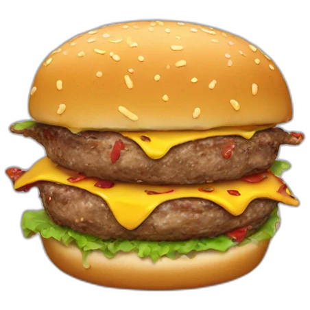 decomposed burger emoji