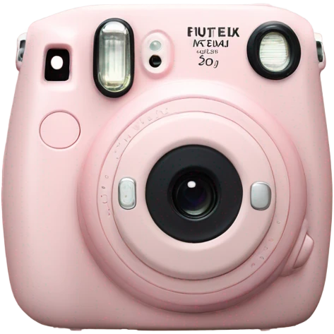 light pink fujifilm instax mini camera emoji