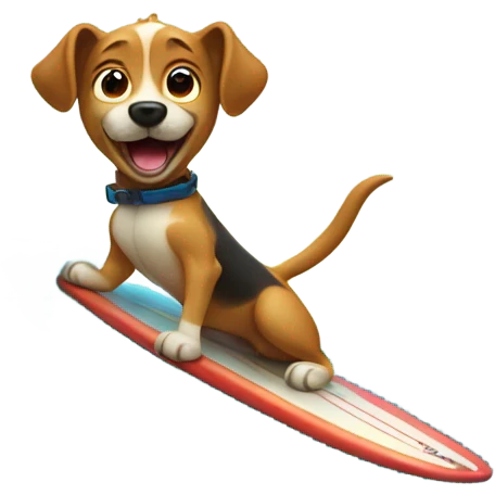 Dog surfing  emoji