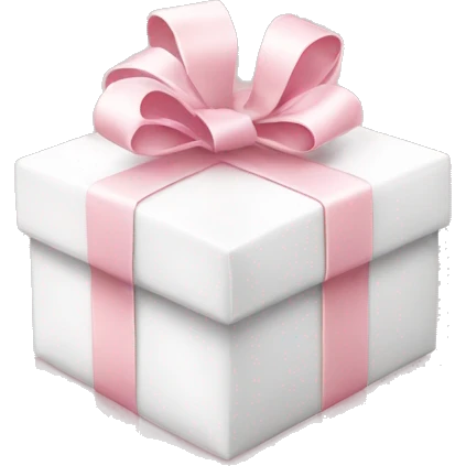 Light pink Christmas gifts under a white Christmas tree  emoji