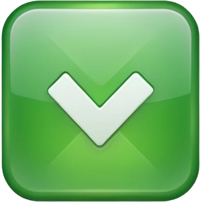 check mark button green square (ios style) emoji