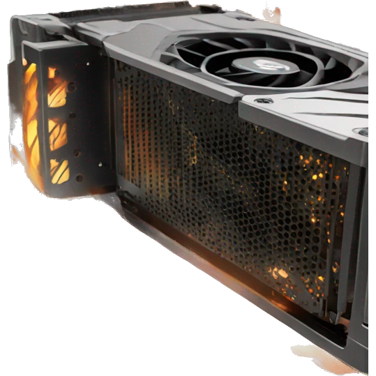 graphics card with fire gpu emoji