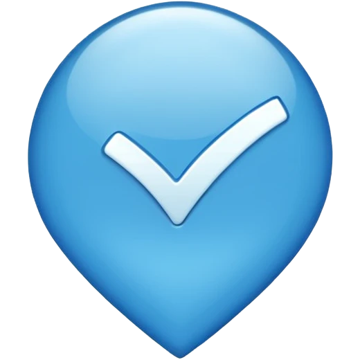 Blue chekmark  emoji