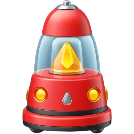 ne maják, ale majáček z auta s blikajícím červeným výstražným světlem emoji