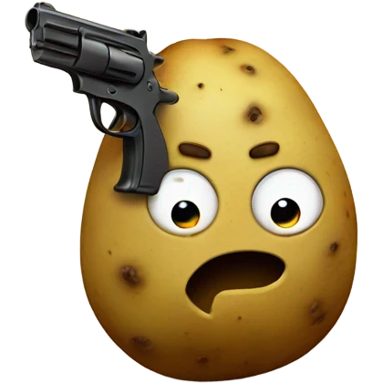 potato with gun emoji