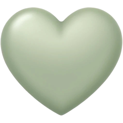 Light sage heart emoji