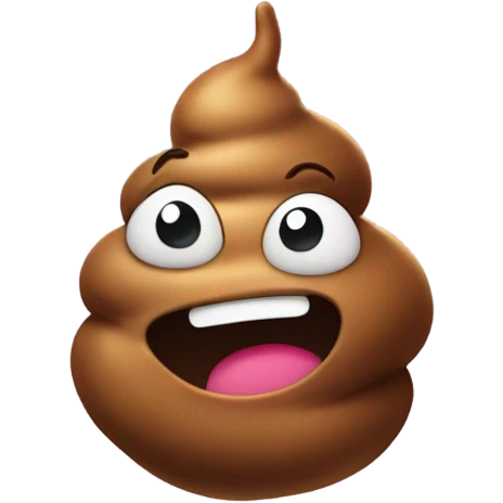 Poop wearing a shirt  emoji
