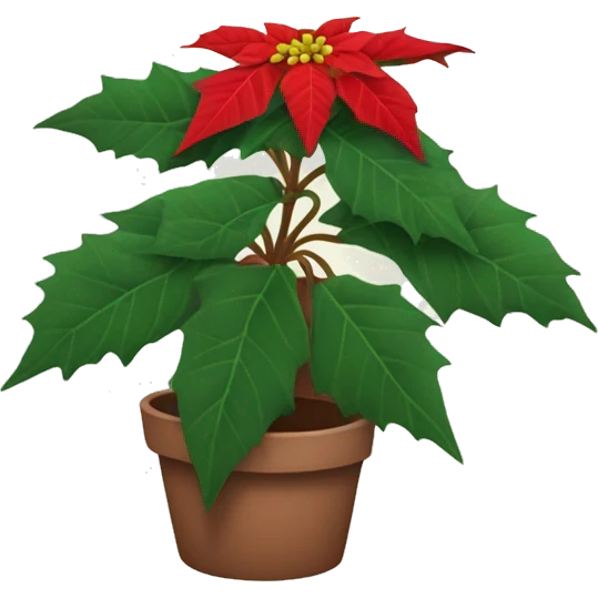 Large poinsettia plant emoji