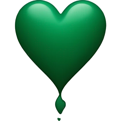 Dark green heart emoji