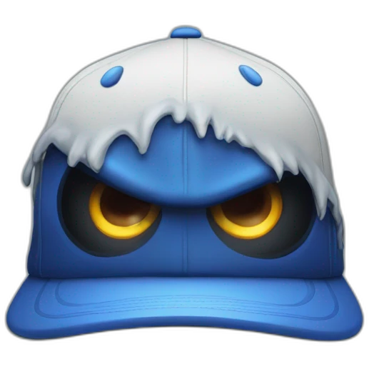 Monster waering cap emoji