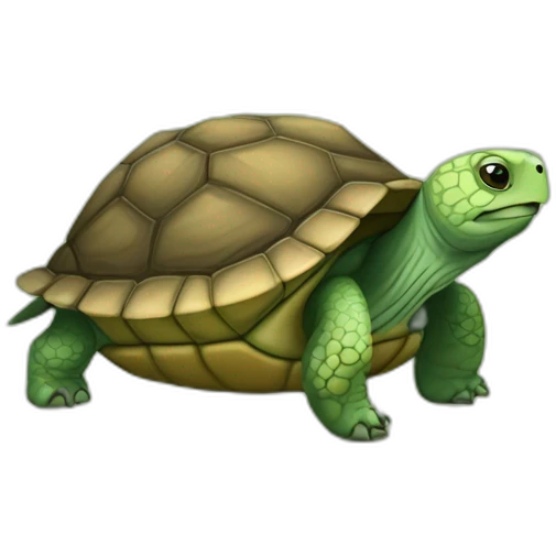 Une tortue sur une tortue emoji