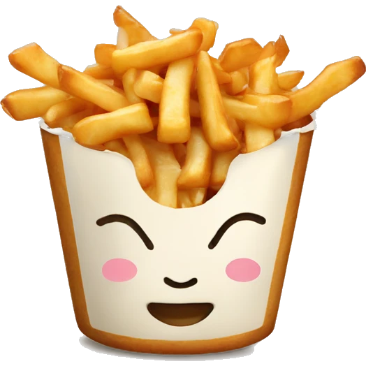 poutine qui mange une poutine  emoji