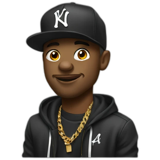 Hip hop star emoji