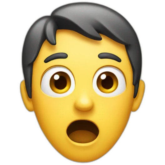 Surprised face emoji