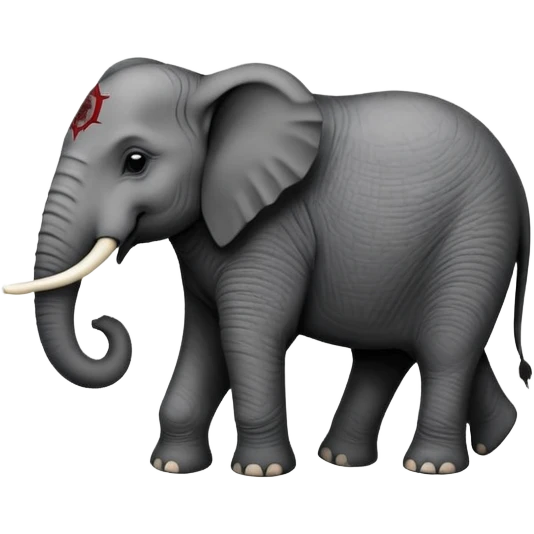 Republican Party Elephant but in a Game Of Thrones Intro Sigil Form - in a square picture frame emoji