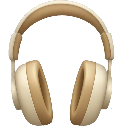 beige headphones emoji