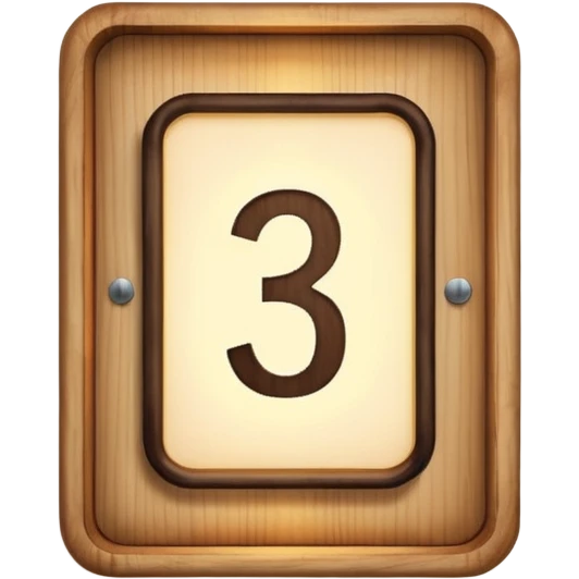 room number sign with loght emoji