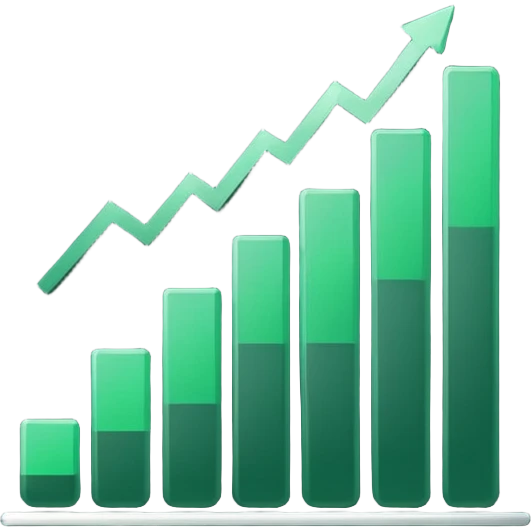 
dark green growth graph emoji