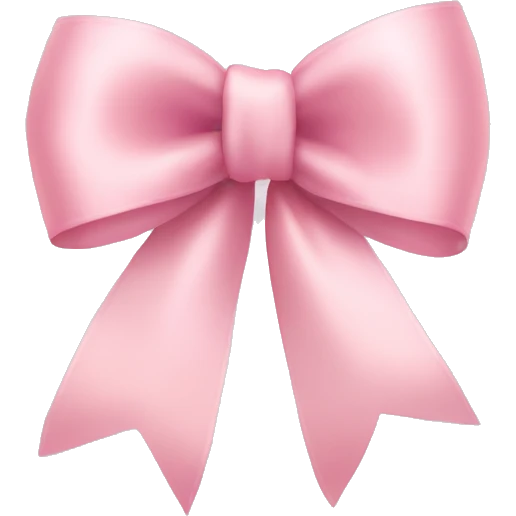 light pink ribbon bow emoji