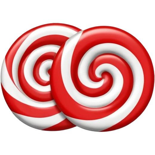 Candy white and red emoji